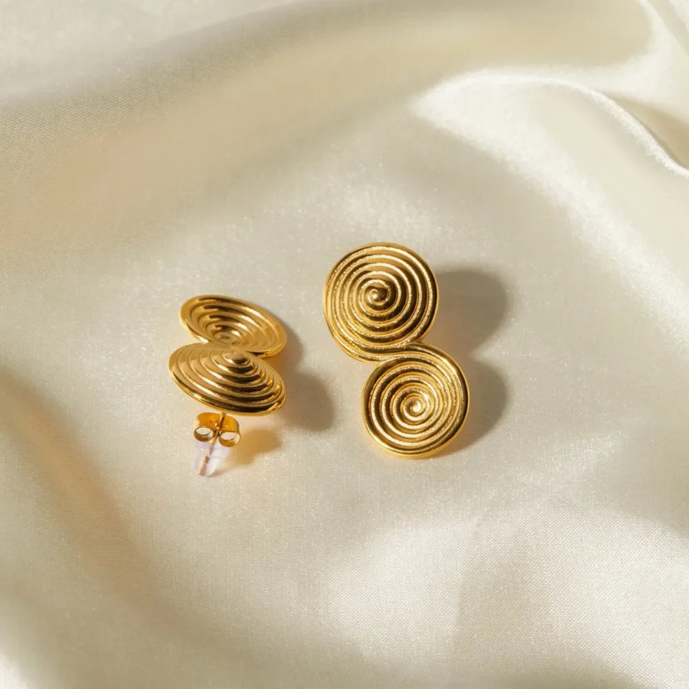 18K Gold-Plated Stainless Steel Earrings - VAleG