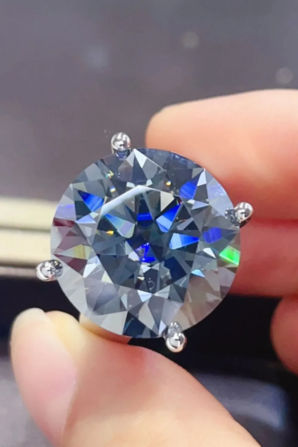 20 Carat Moissanite 925 Sterling Silver Ring - VAleG