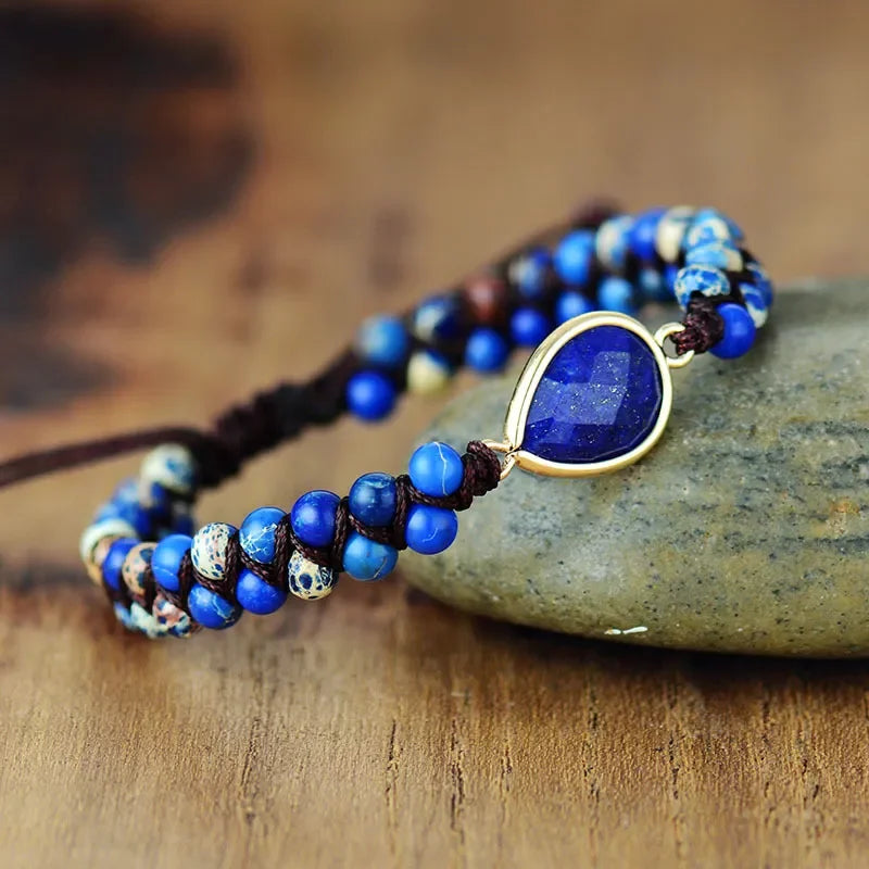 Handmade Teardrop Shape Beaded Bracelet - VAleG