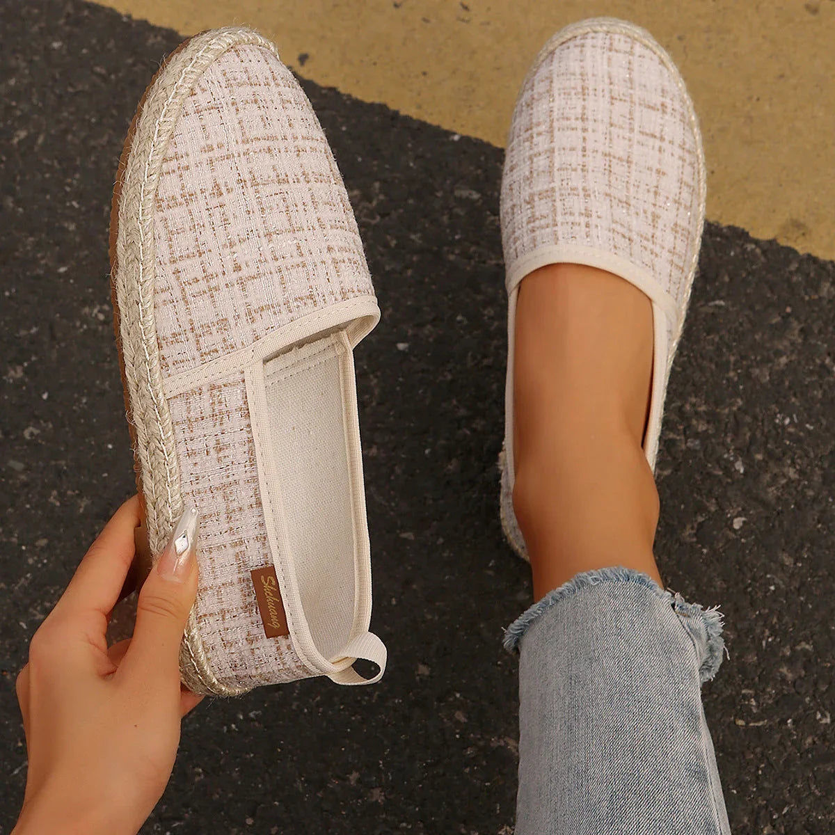 Simple Comfort And Casual Rope Bottom Fisherman Shoes - VAleG
