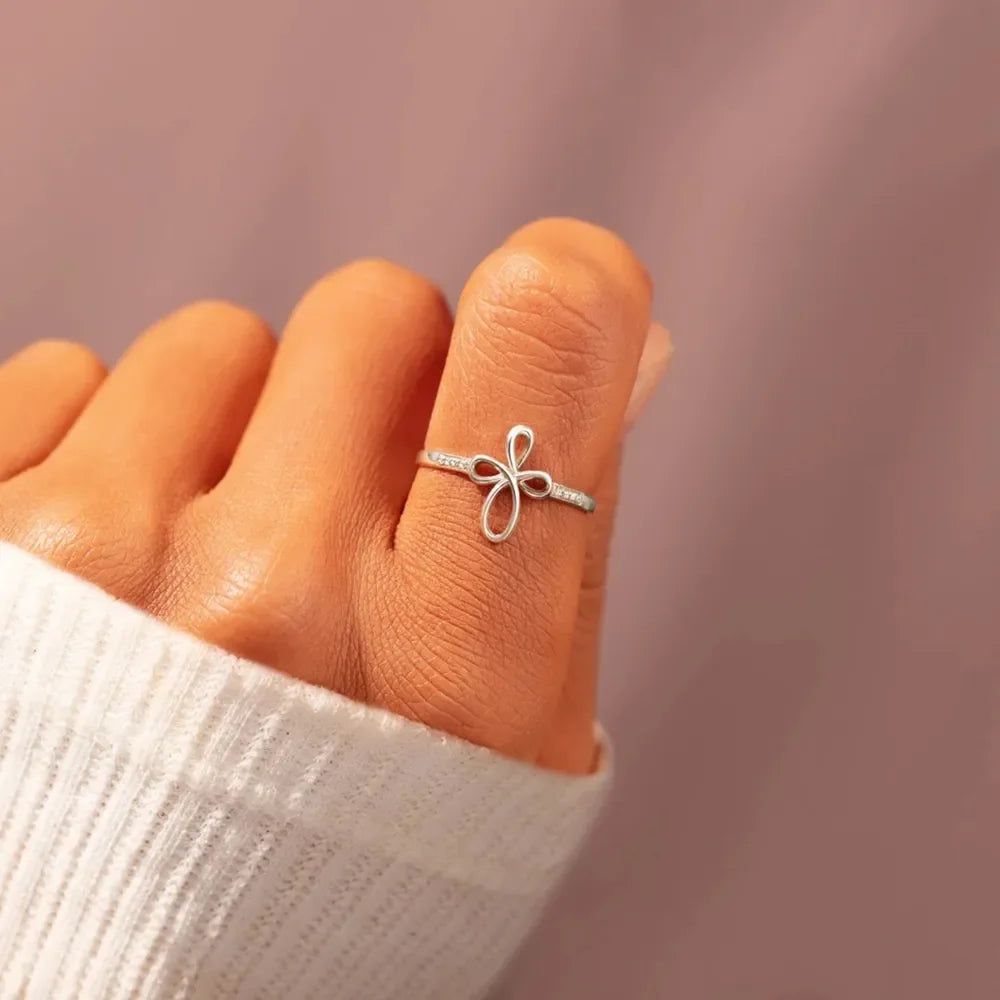 925 Sterling Silver Geometric Ring - VAleG