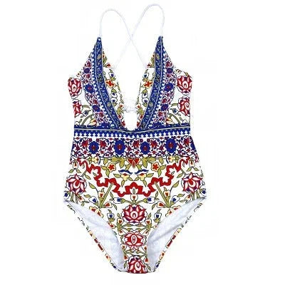 Printed lace-up swimsuit - VAleG