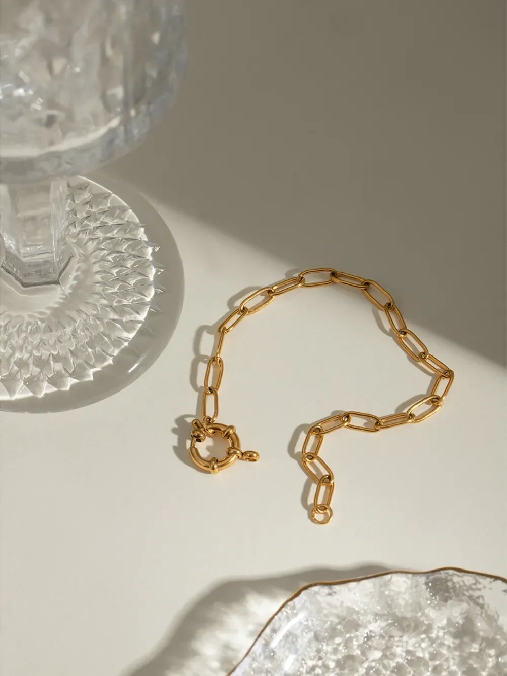 18K Gold-Plated Stainless Steel Chain Bracelet - VAleG