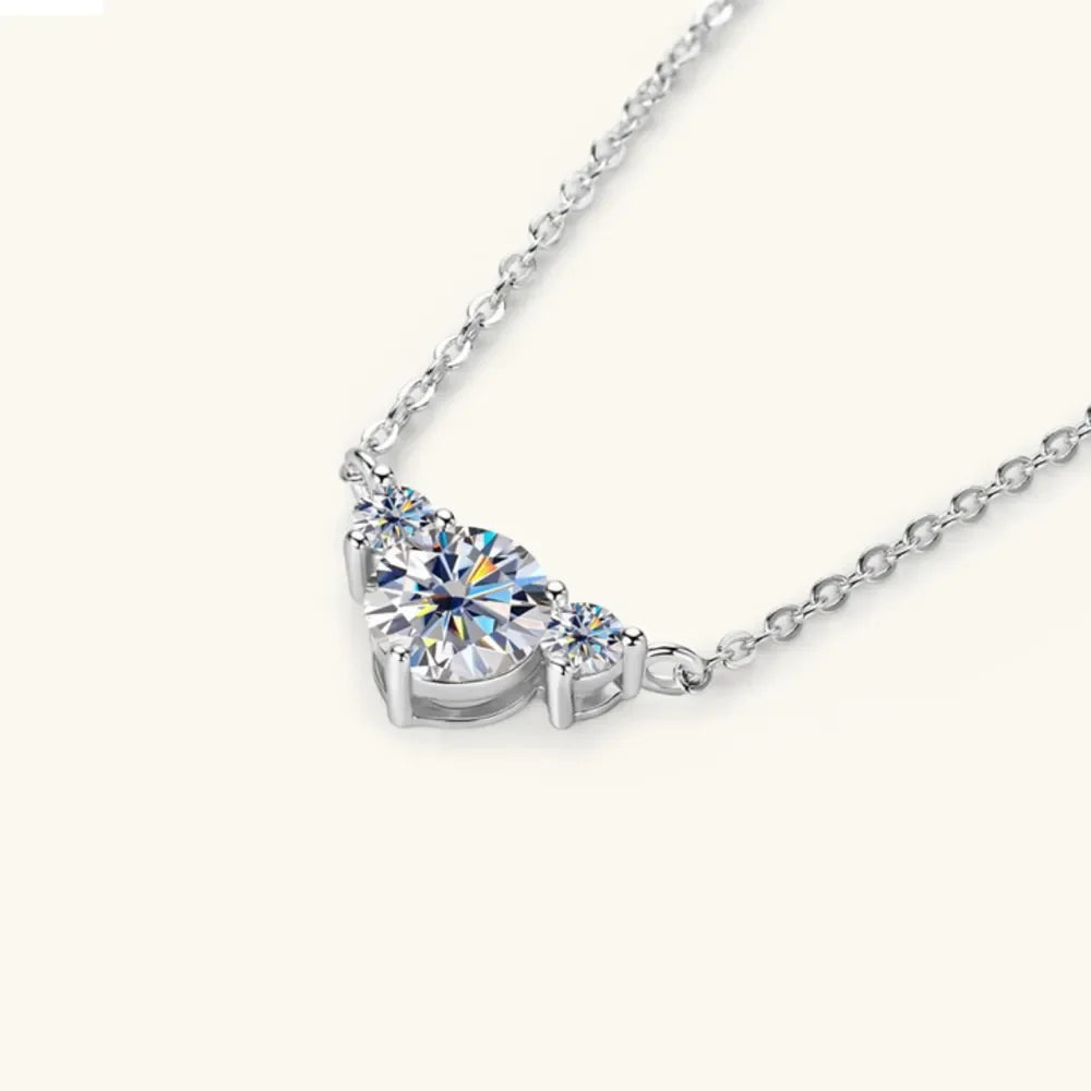 1.2 Carat Moissanite 925 Sterling Silver Necklace - VAleG