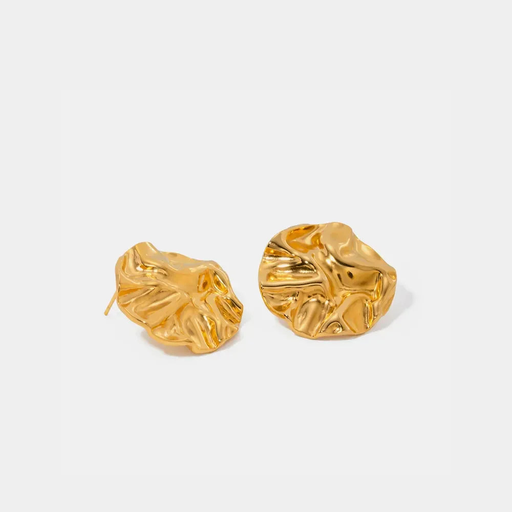 18K Gold-Plated Stud Earrings - VAleG