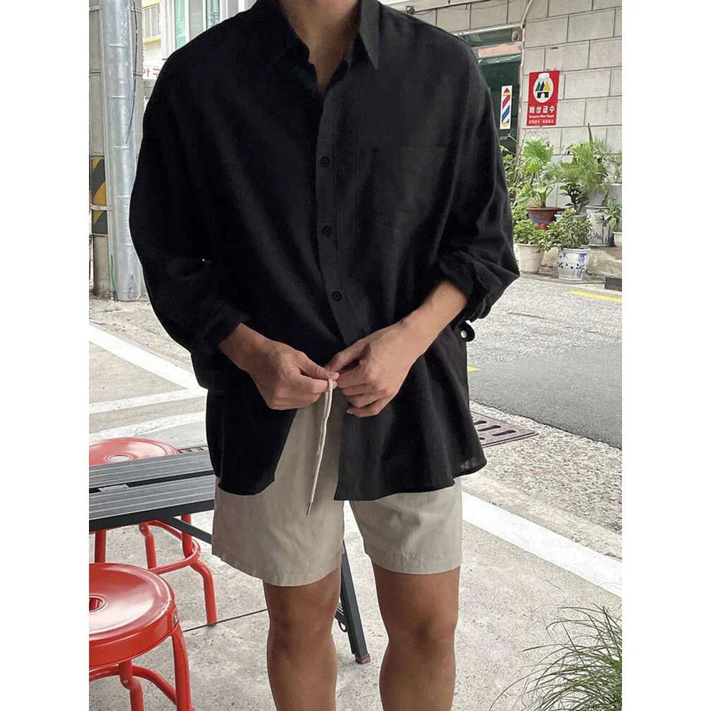 Korean Style Breathable Long Sleeves Shirt - VAleG