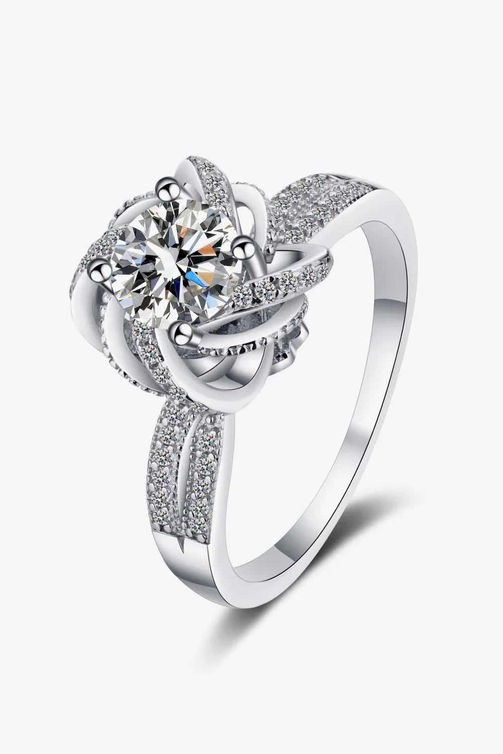 1 Carat Moissanite 925 Sterling Silver Ring - VAleG