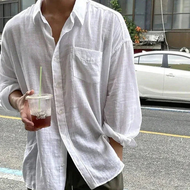 Korean Style Breathable Long Sleeves Shirt - VAleG
