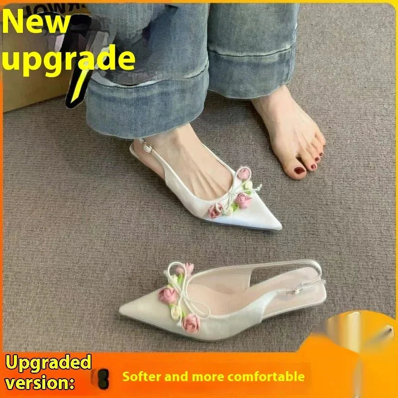 French Style Elegant Sandals With Skirt High Heels - VAleG