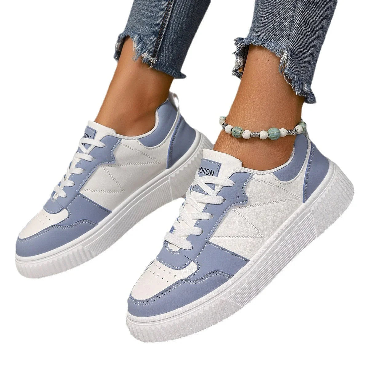 Thick Bottom Lightweight Student Casual Sports Skate Shoes - VAleG