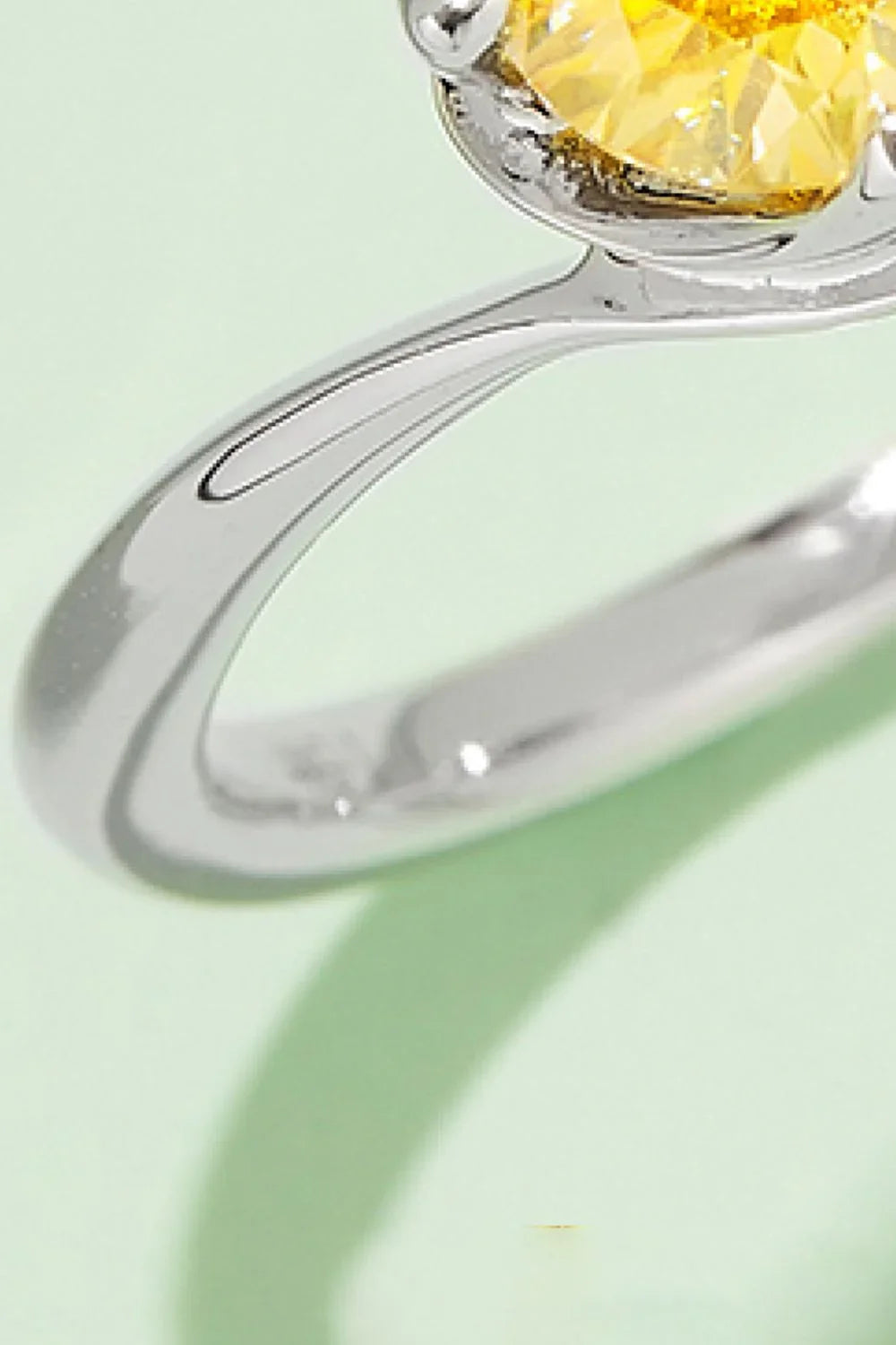 1 Carat Moissanite 925 Sterling Silver Solitaire Ring - VAleG