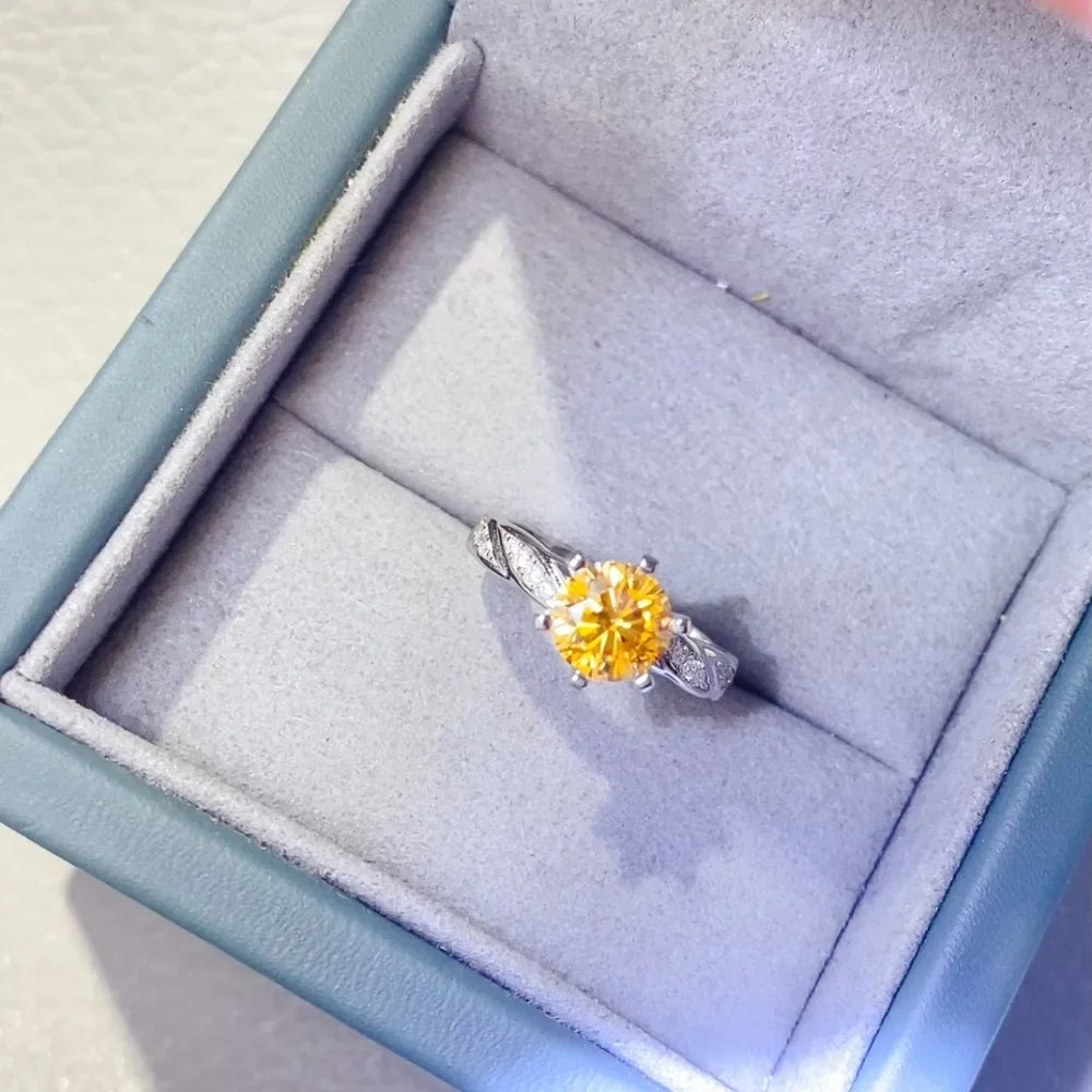 2 Carat Moissanite 925 Sterling Silver Ring - VAleG