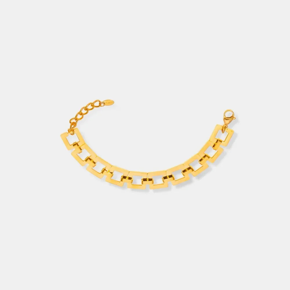 Titanium Steel Hollow Square Chain Bracelet - VAleG
