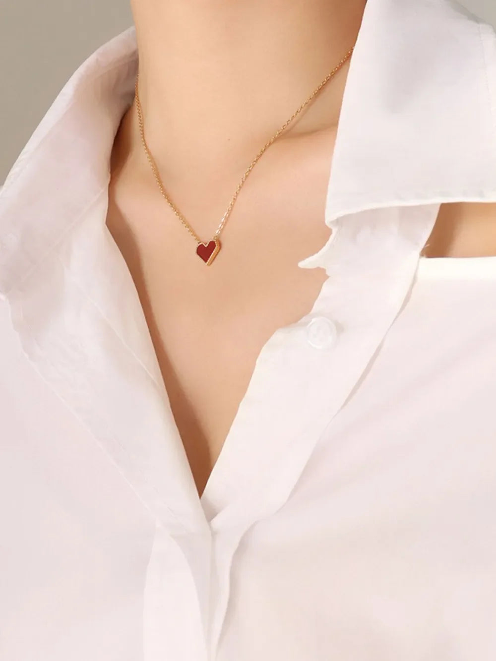 Titanium Steel Heart Necklace - VAleG