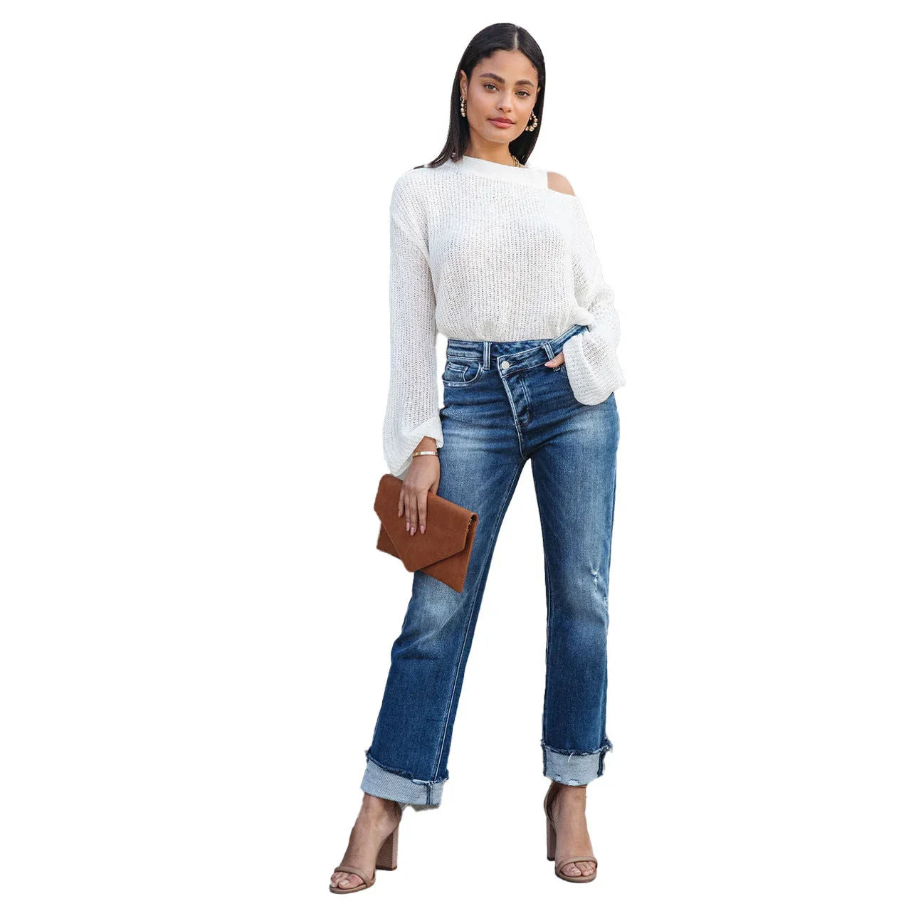 Women's Fashion Individual Casual Loose Jeans - VAleG