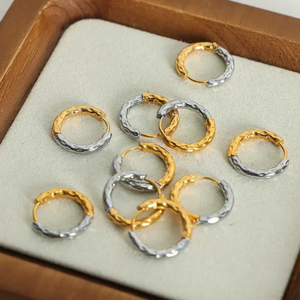 18K Gold-Plated Huggie Earrings - VAleG