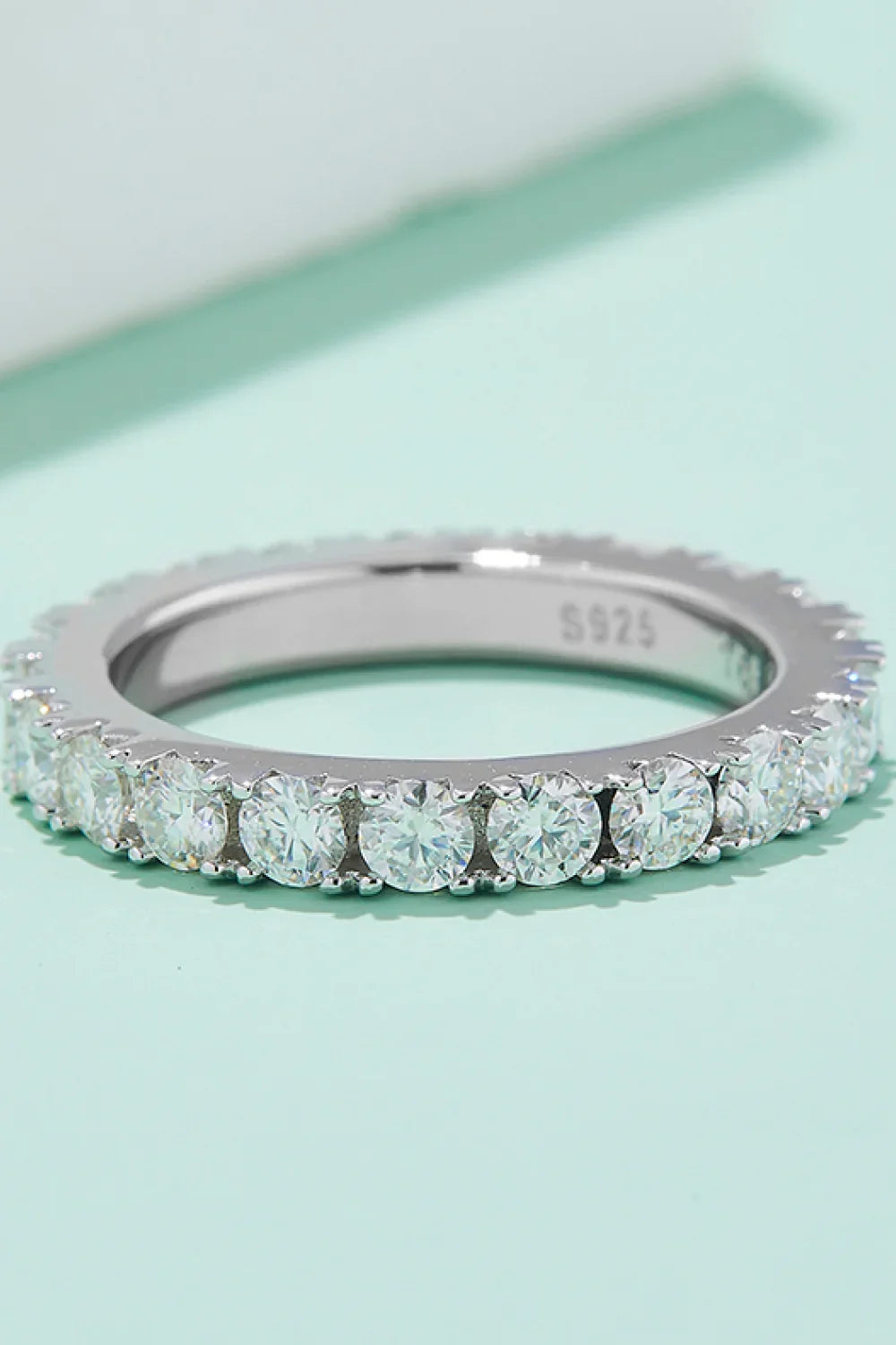 2.3 Carat Moissanite 925 Sterling Silver Eternity Ring - VAleG