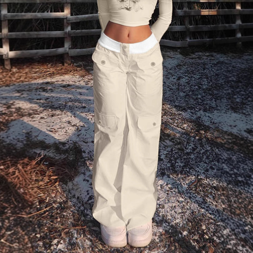 Pantaloni casual a gamba larga