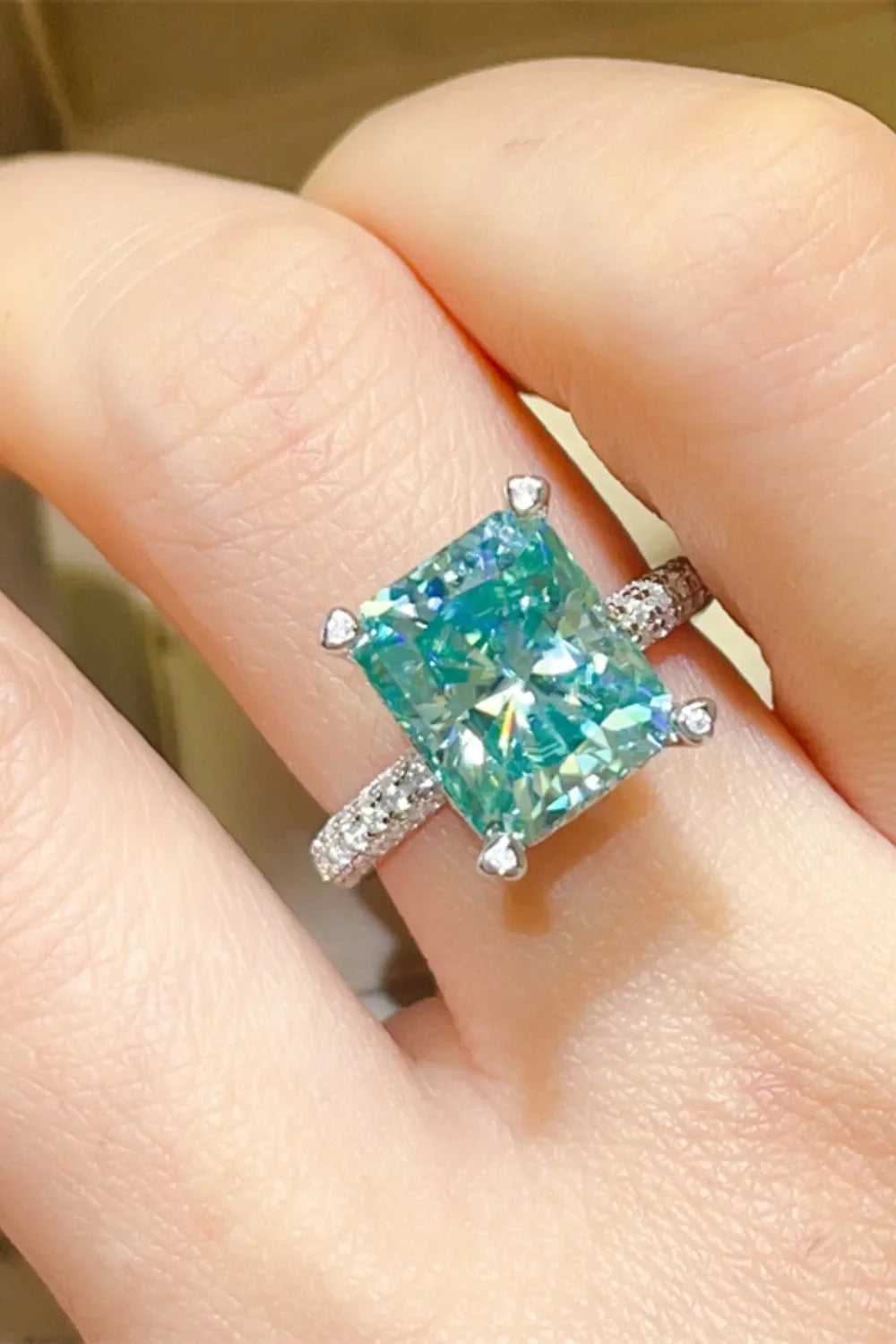 5 Carat Moissanite 925 Sterling Silver Ring - VAleG