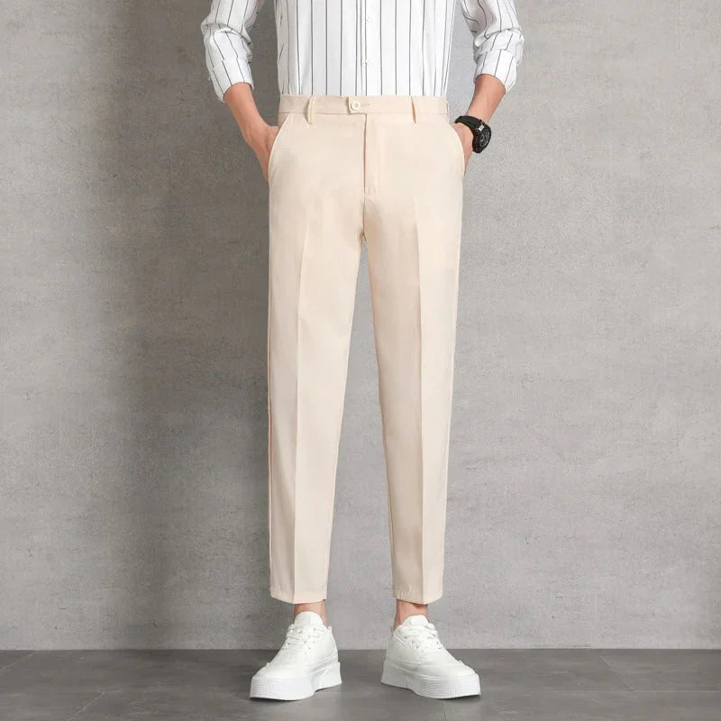 Men's High-waisted Trousers Draping Spring And Autumn High-grade Straight Pants - VAleG
