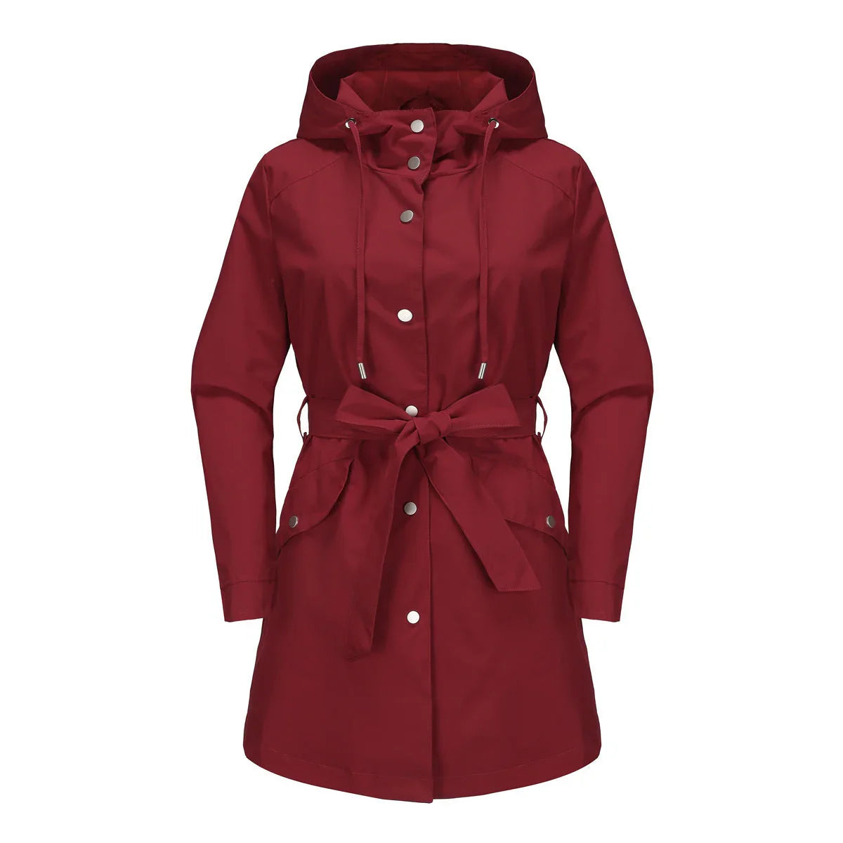Spring And Autumn New Hooded Waterproof Coat Containing Belt Thin - VAleG