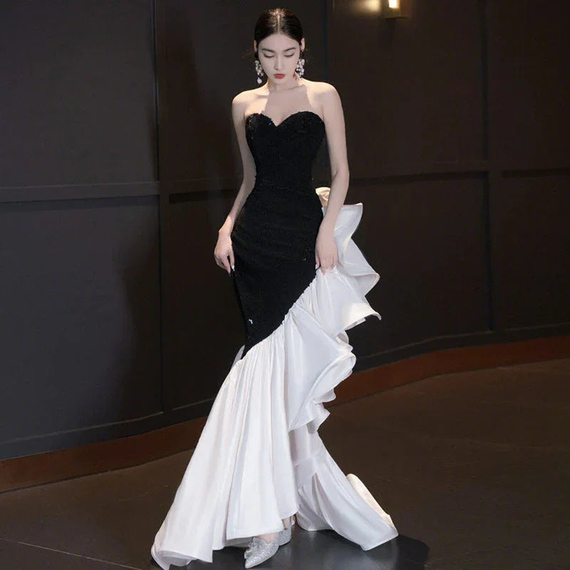 Tube Top Evening Gown - VAleG