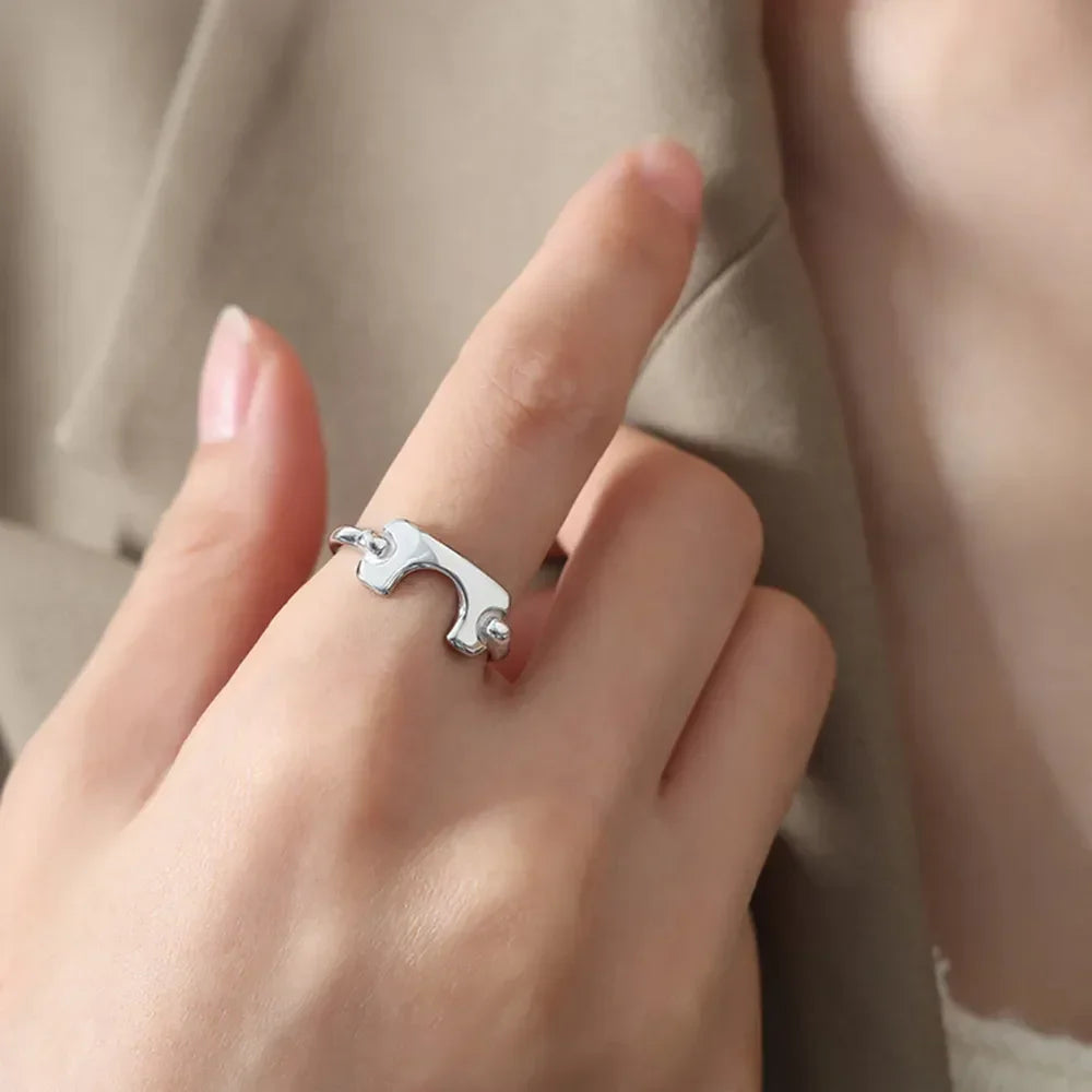 18K Gold-Plated Irregular Open Ring - VAleG