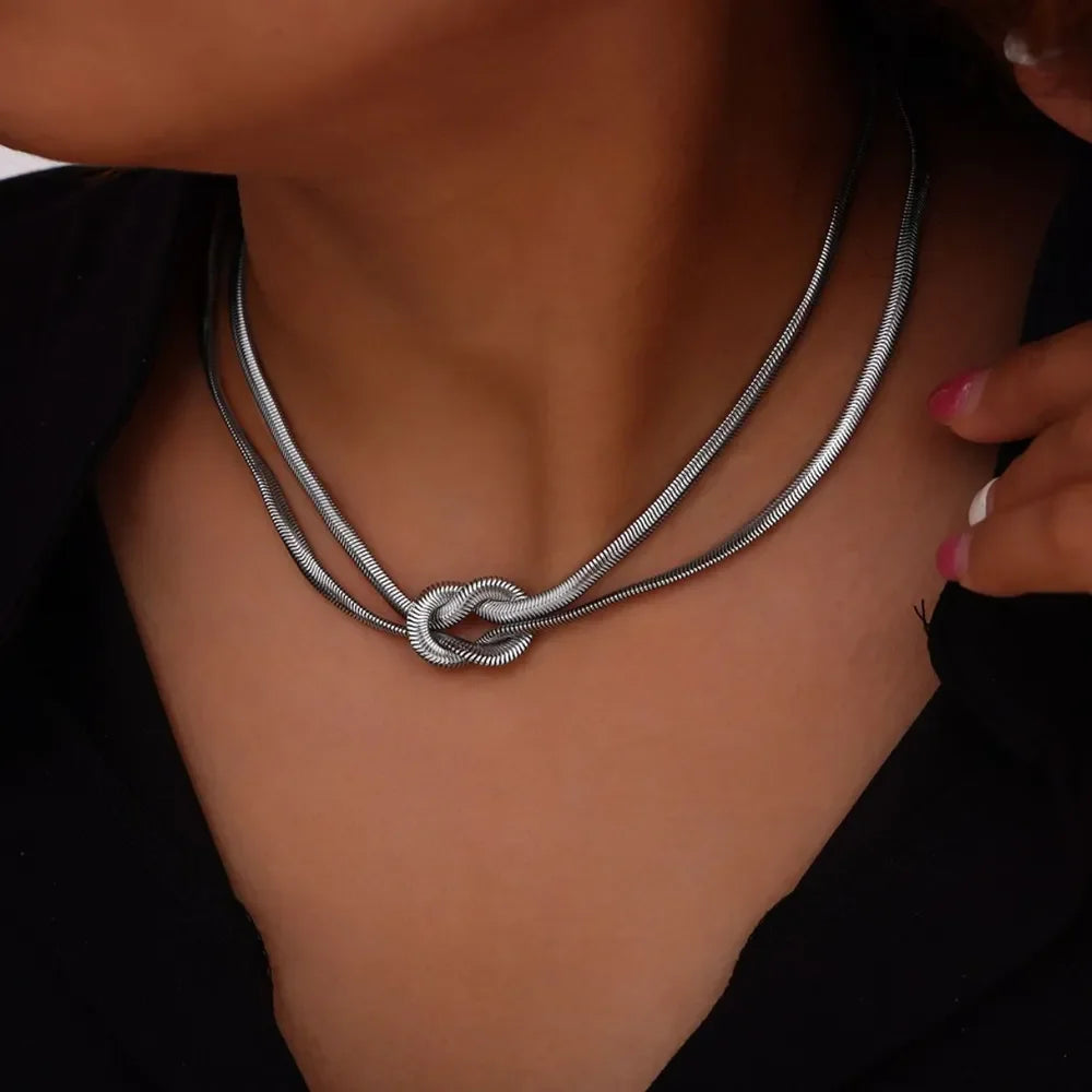 Titanium Steel Knot Necklace - VAleG