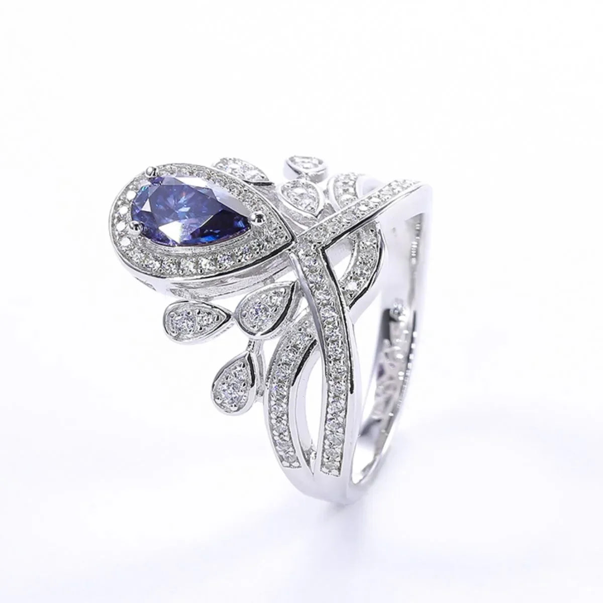 1 Carat Moissanite 925 Sterling Silver Ring - VAleG