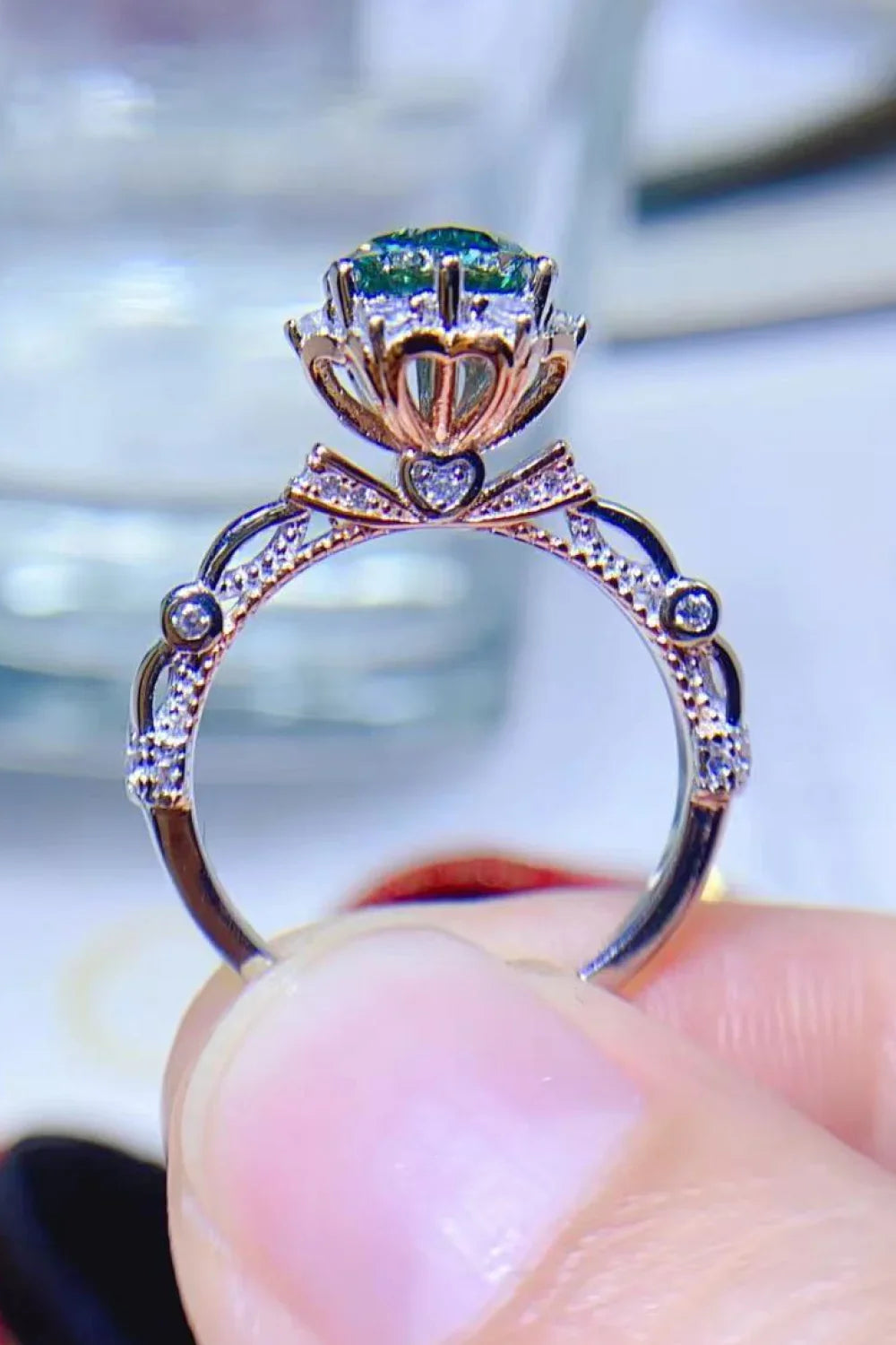 1 Carat Moissanite 925 Sterling Silver Ring - VAleG