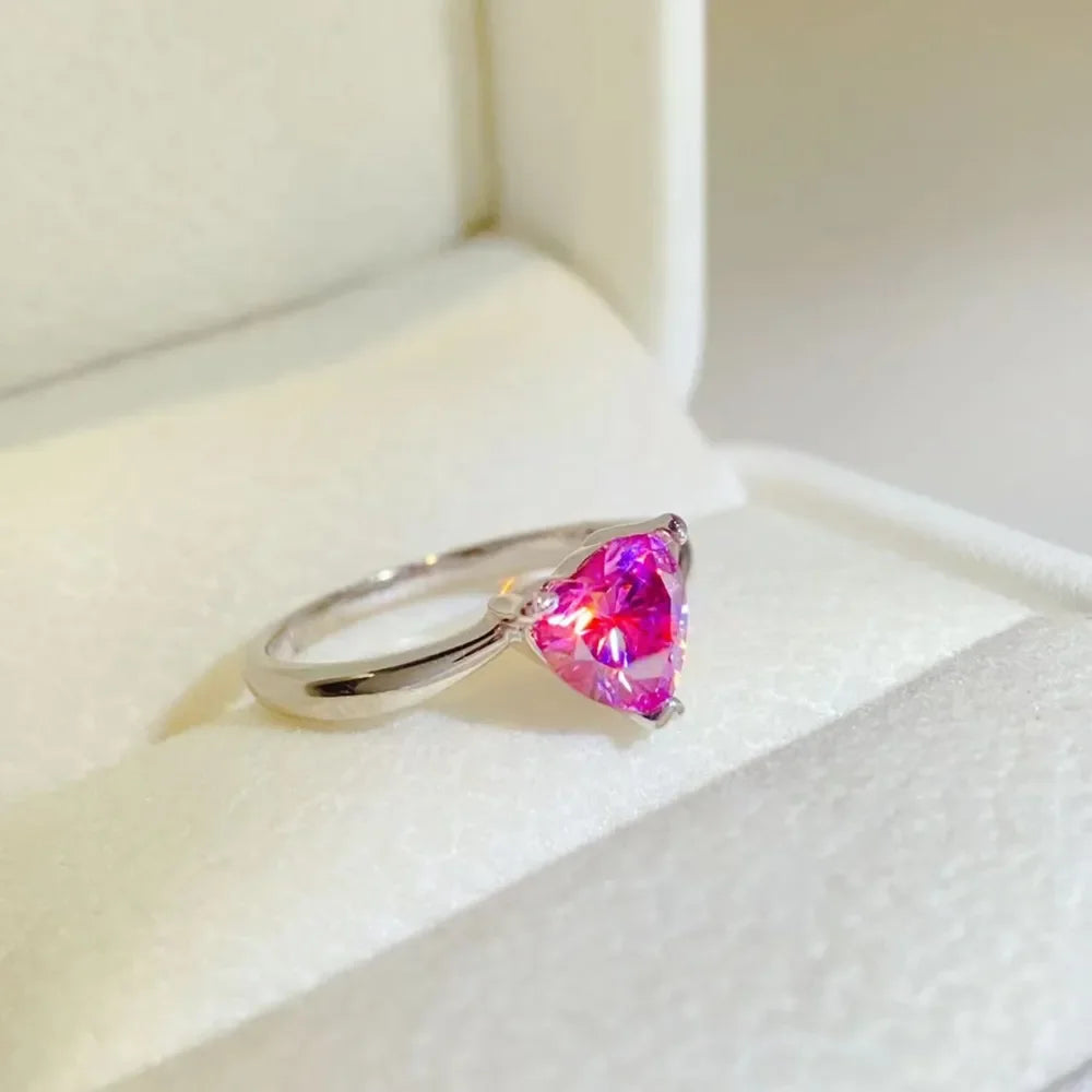 1 Carat Moissanite 925 Sterling Silver Ring - VAleG