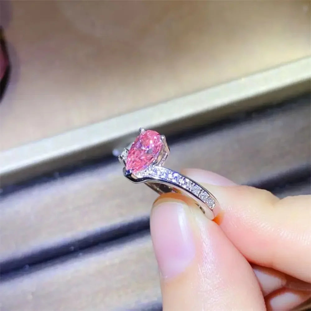 1 Carat Moissanite 925 Sterling Silver Ring - VAleG