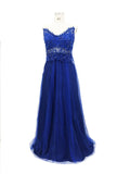 Dress Backless Beaded Ball Elegant Long Dress Blue Chiffon Dress Spot - VAleG