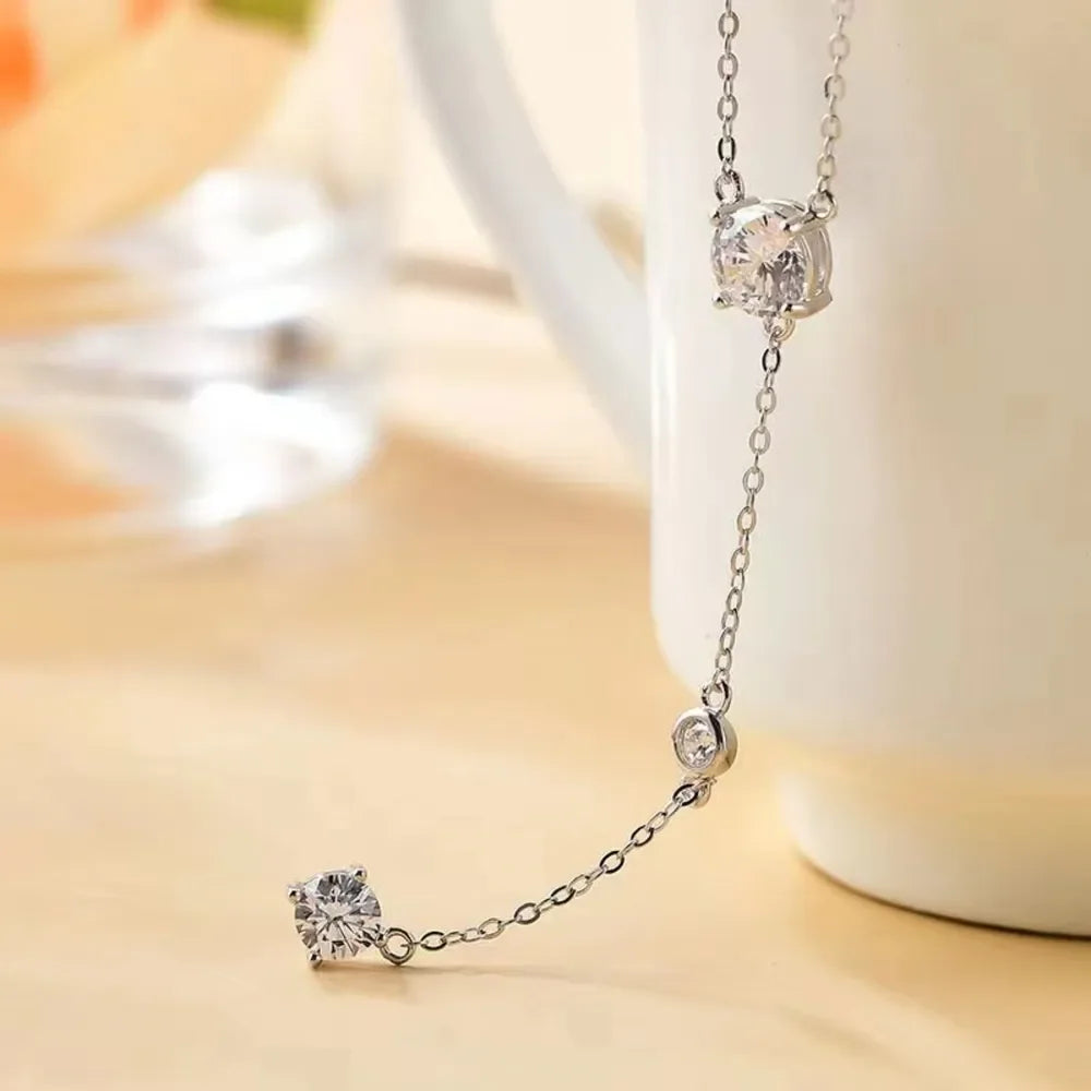 1.5 Carat Moissanite 925 Sterling Silver Necklace - VAleG