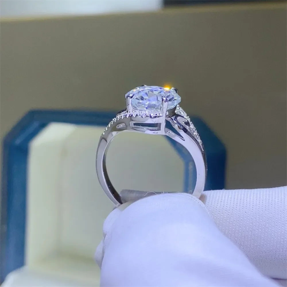 3 Carat Moissanite 925 Sterling Silver Ring - VAleG