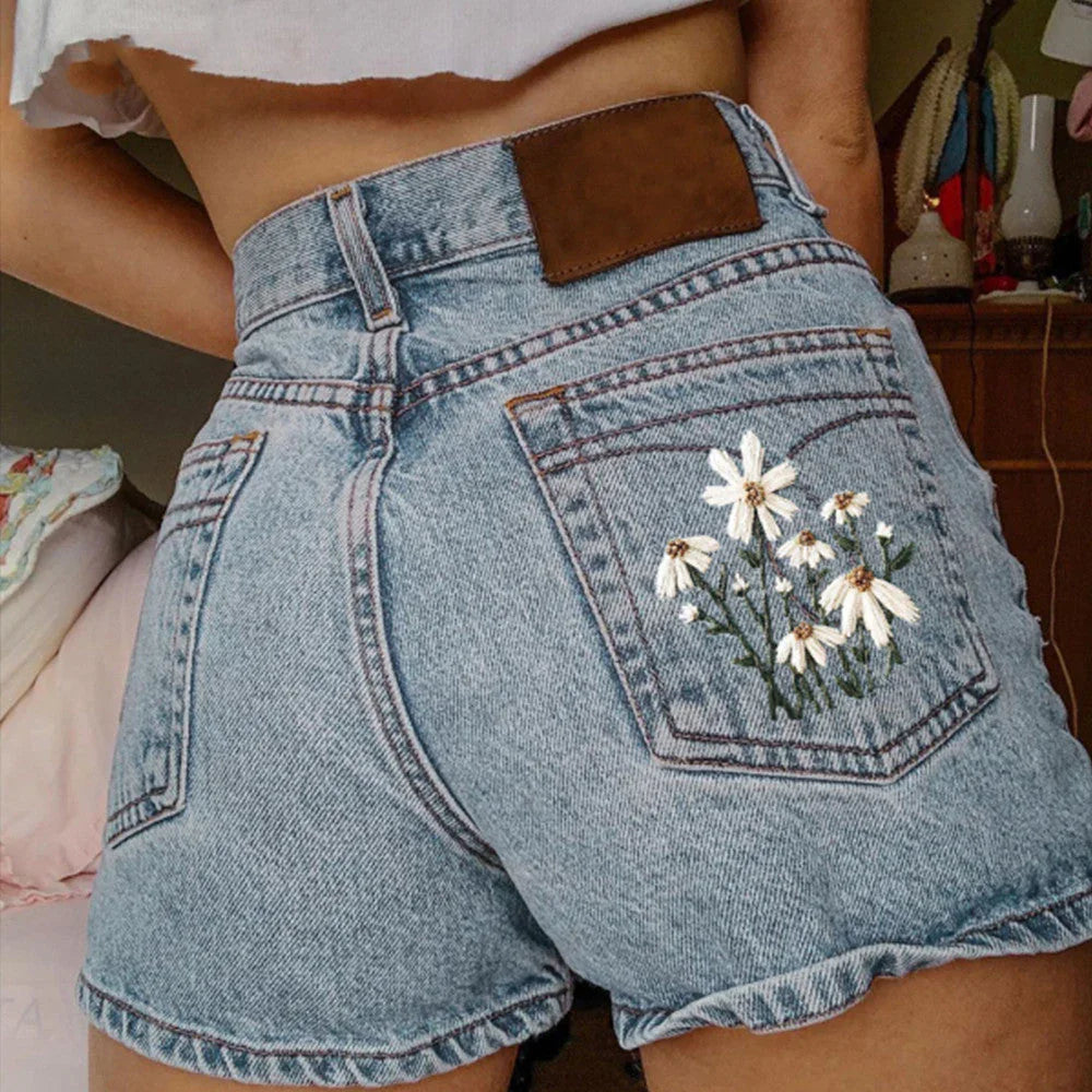 Women's High Waist Fashion Denim Shorts - VAleG