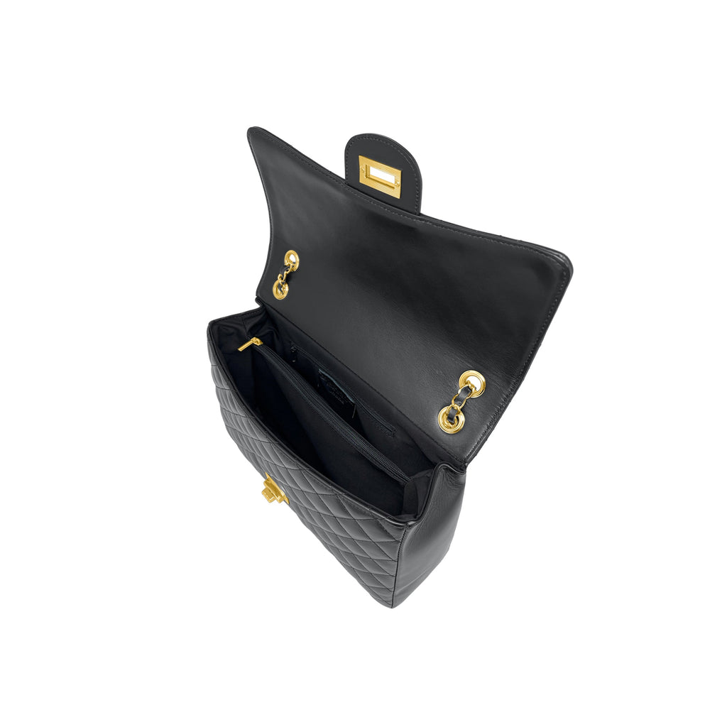 Borsa Donna a Spalla Blu Navy, in Vera Pelle, Made In Italy, Vivienne