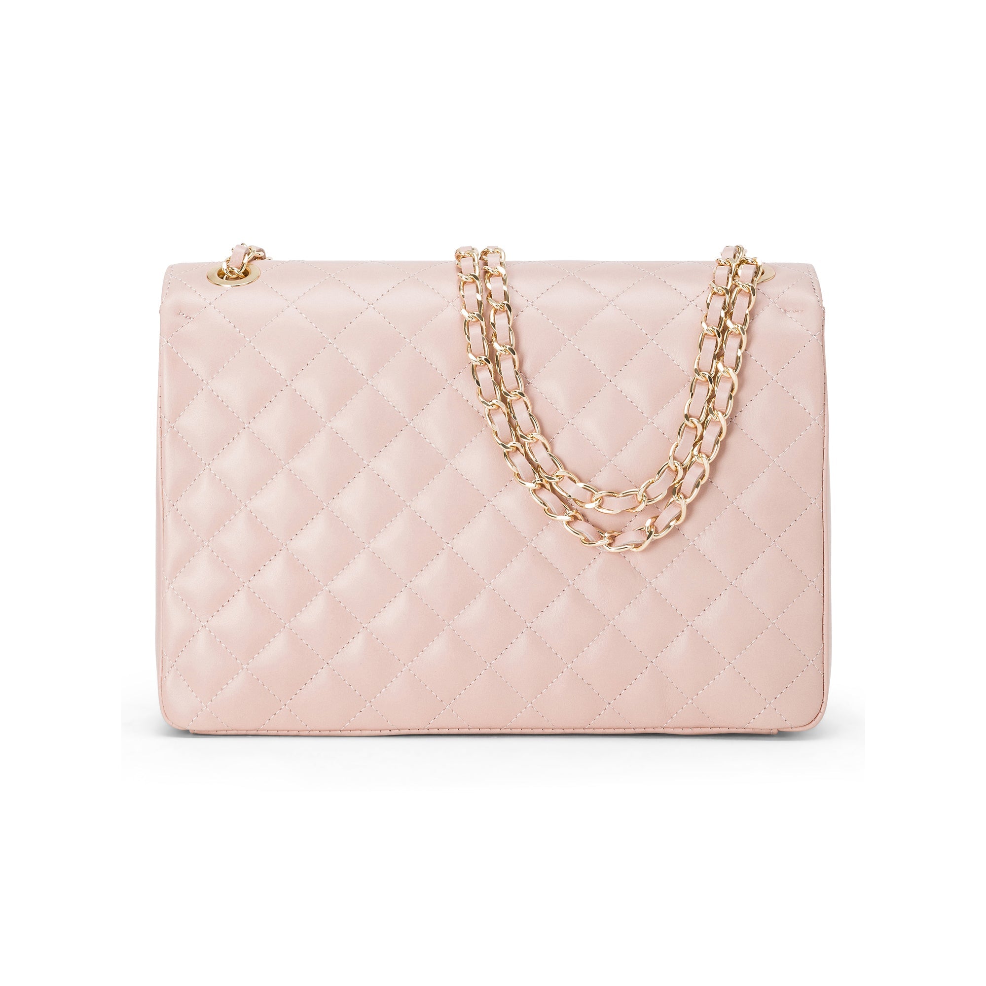 Borsa Donna a Spalla Rosa Cipria, in Vera Pelle, Made In Italy, Vivienne