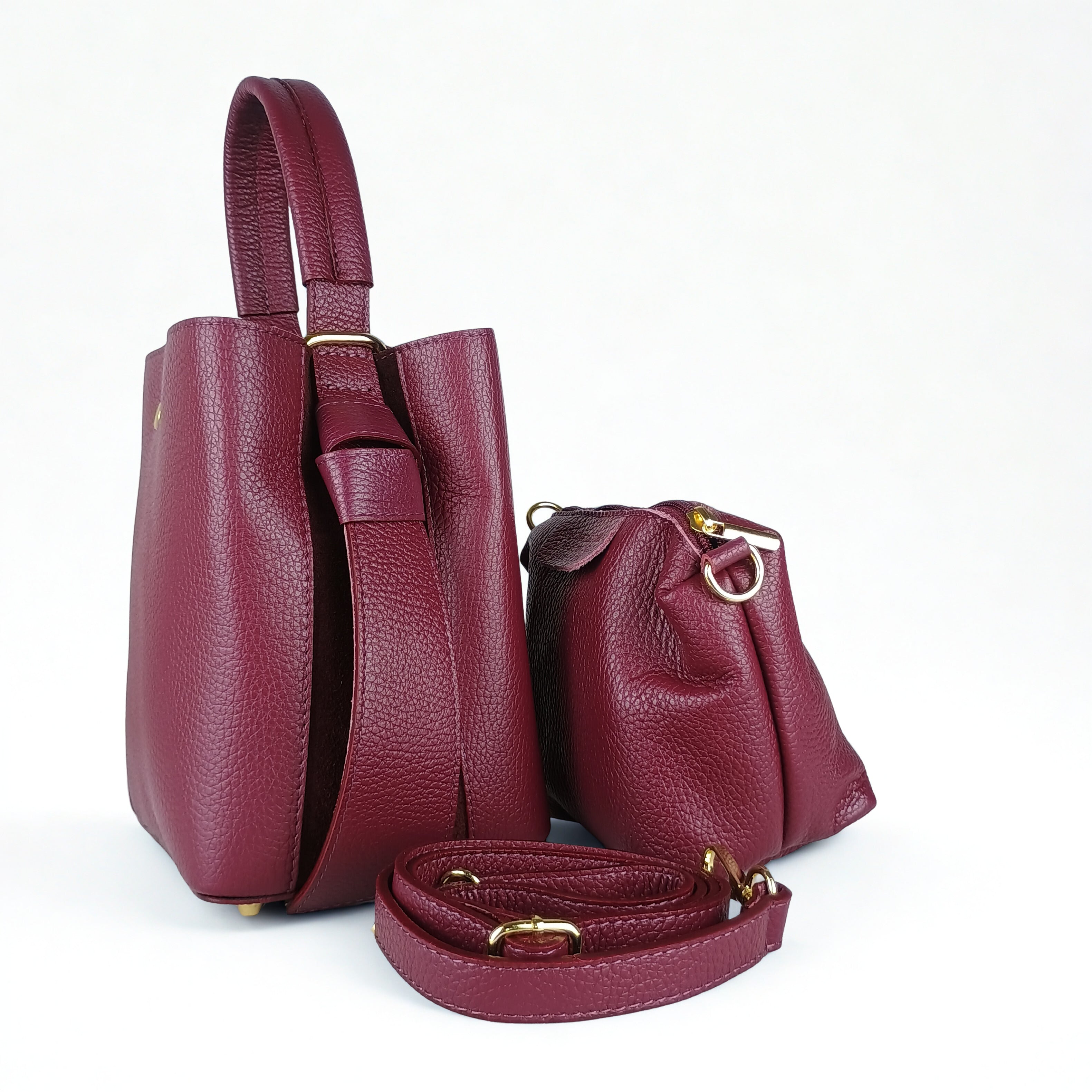Borsa Secchiello in Vera Pelle MS-3265 - Eleganza Italiana