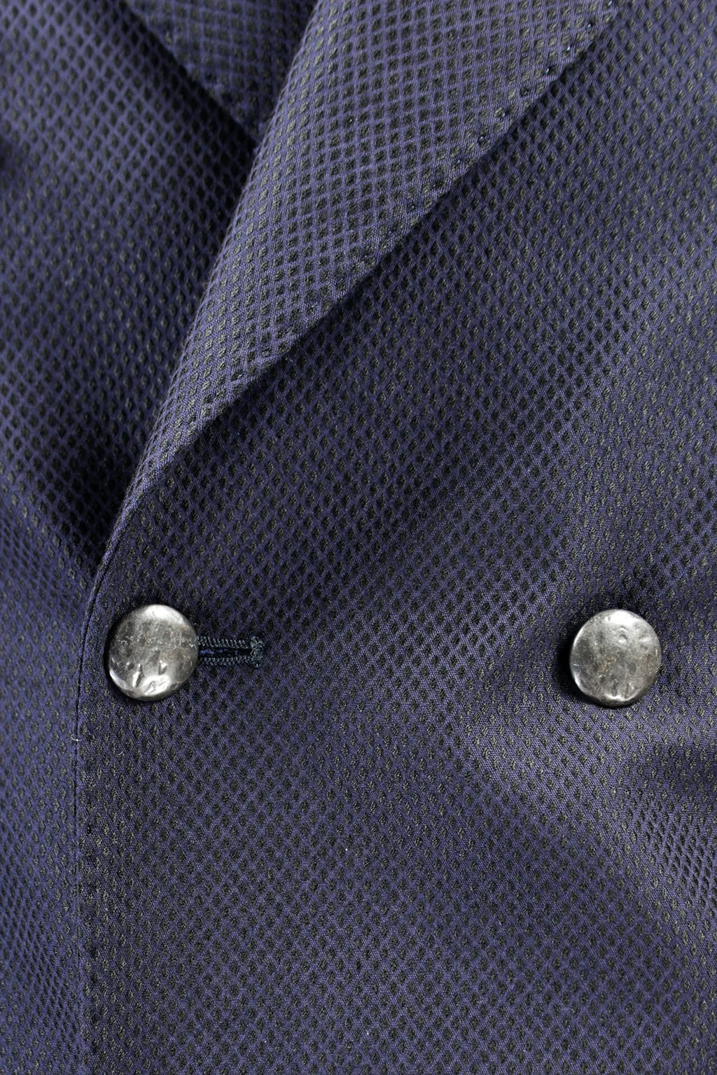 Giacca Doppiopetto Cotone Piquet Blu PROGETTO DUE - Sartoria Italiana