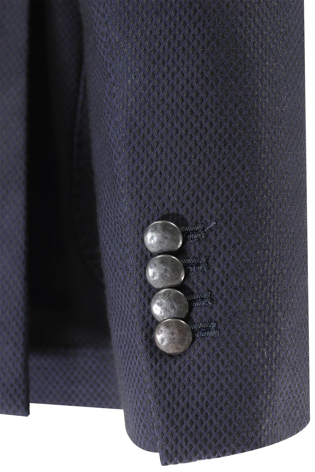 Giacca Doppiopetto Cotone Piquet Blu PROGETTO DUE - Sartoria Italiana