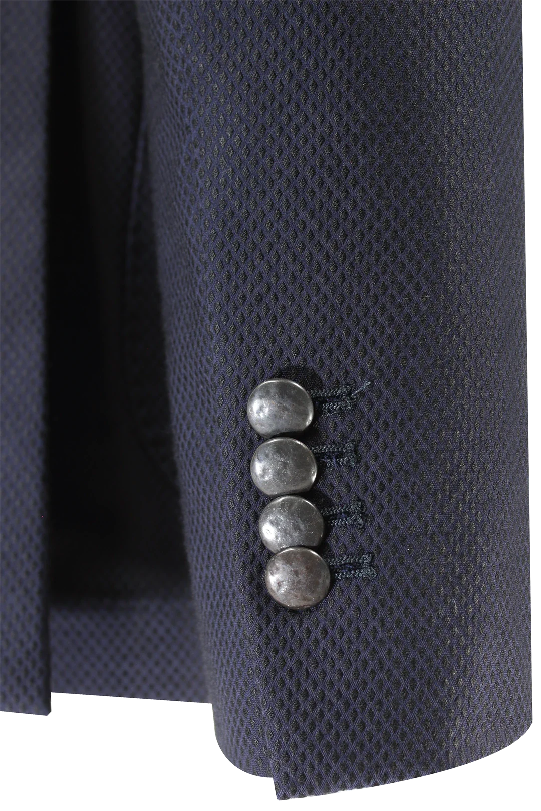 Giacca Doppiopetto Cotone Piquet Blu PROGETTO DUE - Sartoria Italiana