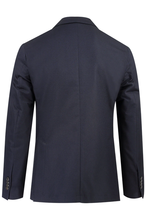 Giacca Doppiopetto Cotone Piquet Blu PROGETTO DUE - Sartoria Italiana