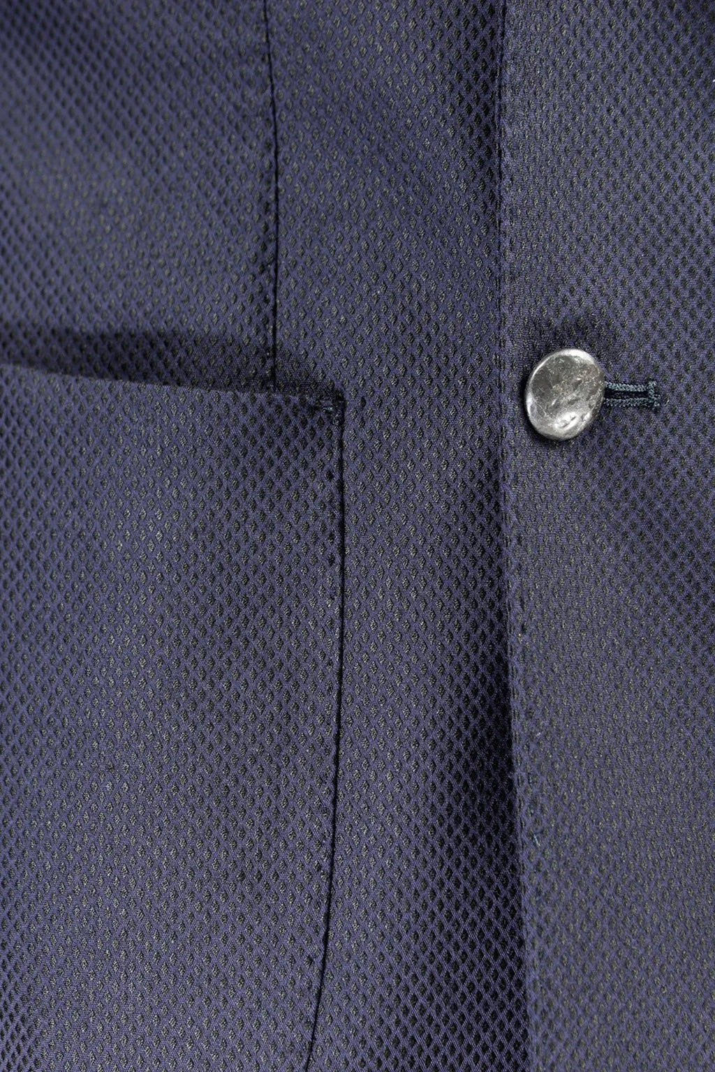 Giacca Doppiopetto Cotone Piquet Blu PROGETTO DUE - Sartoria Italiana