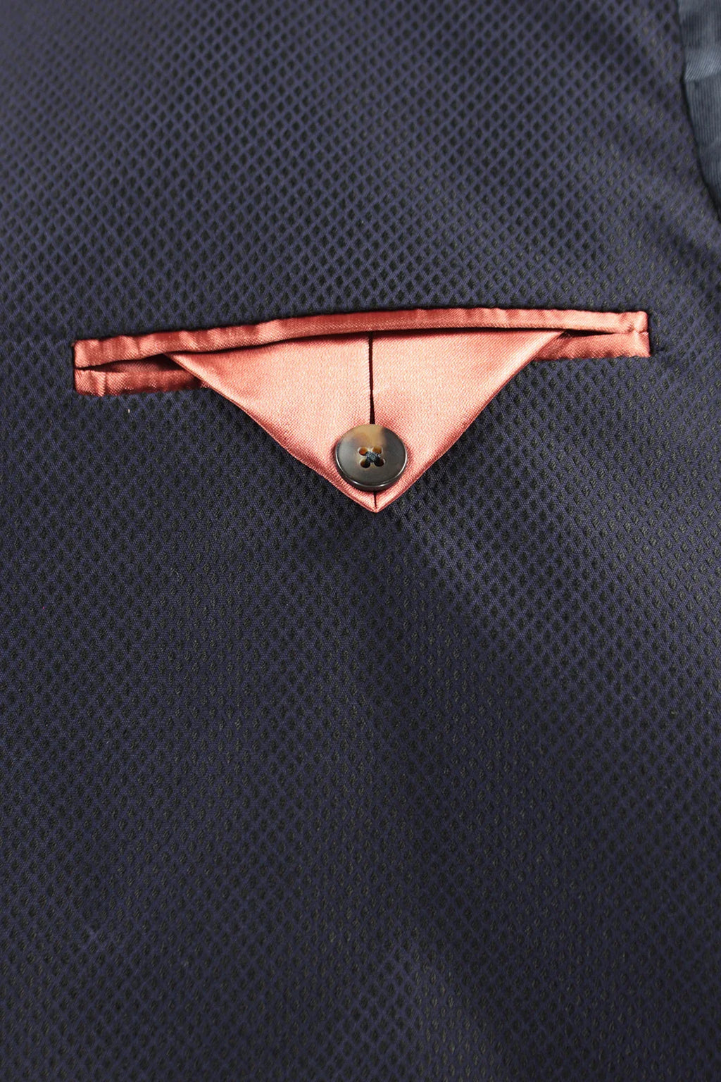 Giacca Doppiopetto Cotone Piquet Blu PROGETTO DUE - Sartoria Italiana