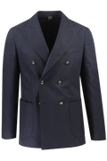 Giacca Doppiopetto Cotone Piquet Blu PROGETTO DUE - Sartoria Italiana