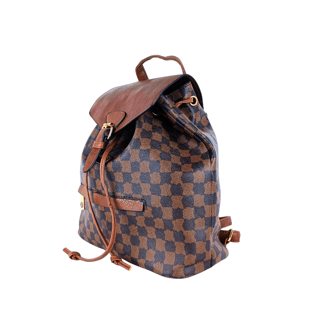 Zaino Bucket in Pelle Sintetica MS-3113 Donna Marrone - Stile Donna Bags