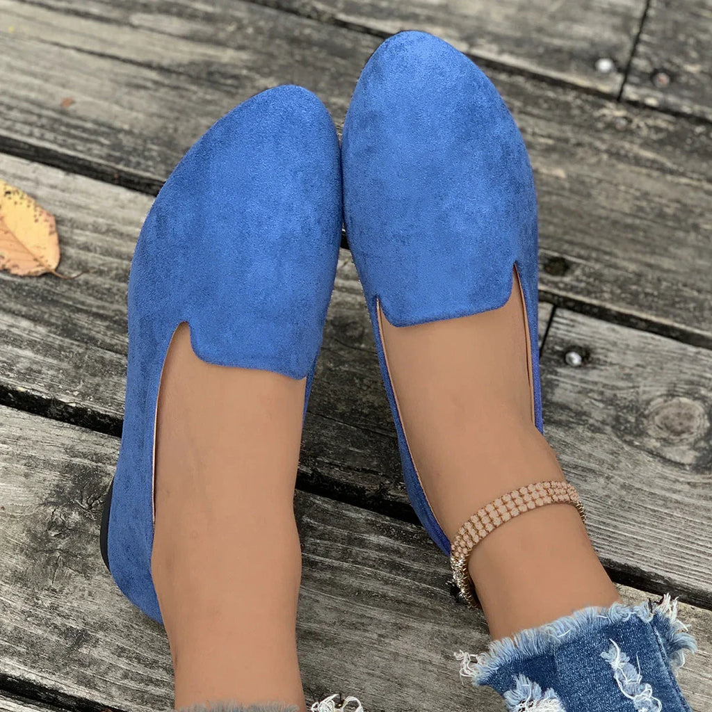 Women's Leisure Thin Shoes Low-cut Flat Round Head - VAleG