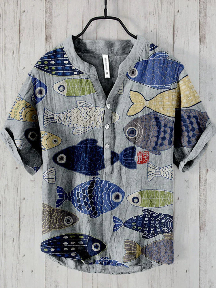Plus Size Digital Printing Men's Short Sleeve - VAleG