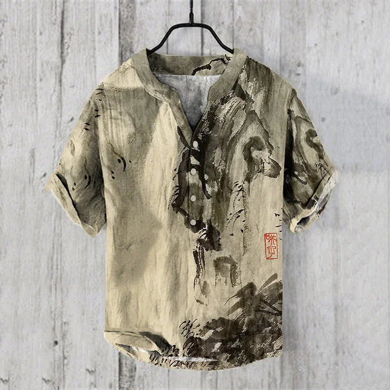 Plus Size Digital Printing Men's Short Sleeve - VAleG